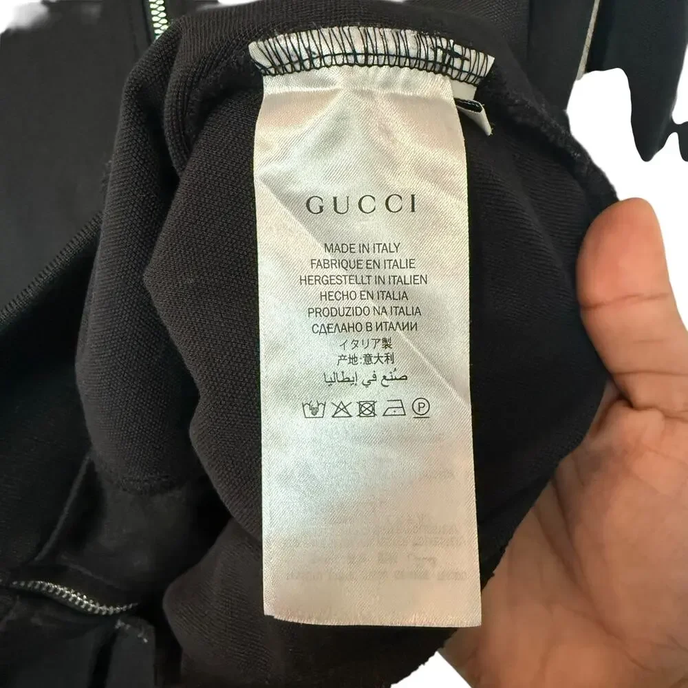 Gucci Mens Black Web Stripe Track Jacket Size L